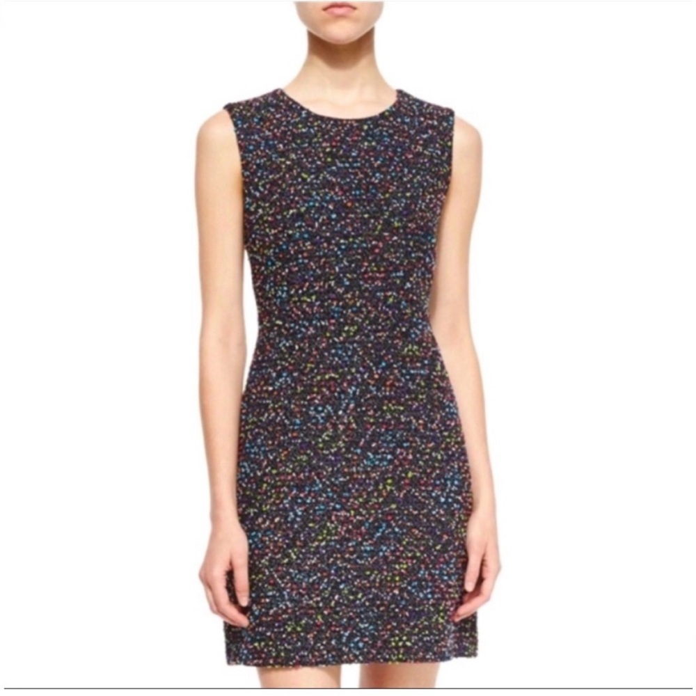 Diane Von Furstenberg Black Multicolor Mini Dress